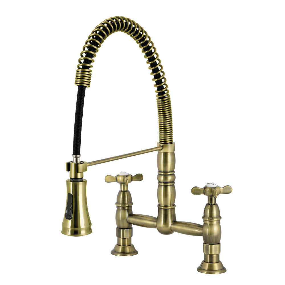 Essex Pre-Rinse Kitchen Faucet in Antique Brass