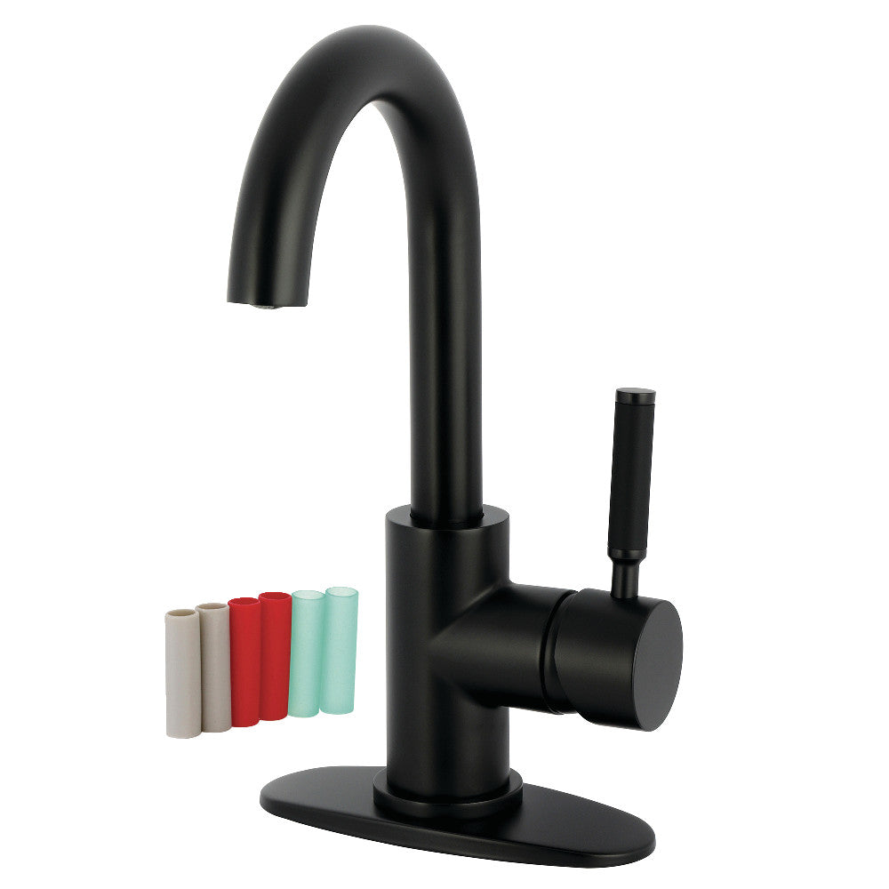 Kaiser Single-Hole Bathroom Faucet in Matte Black