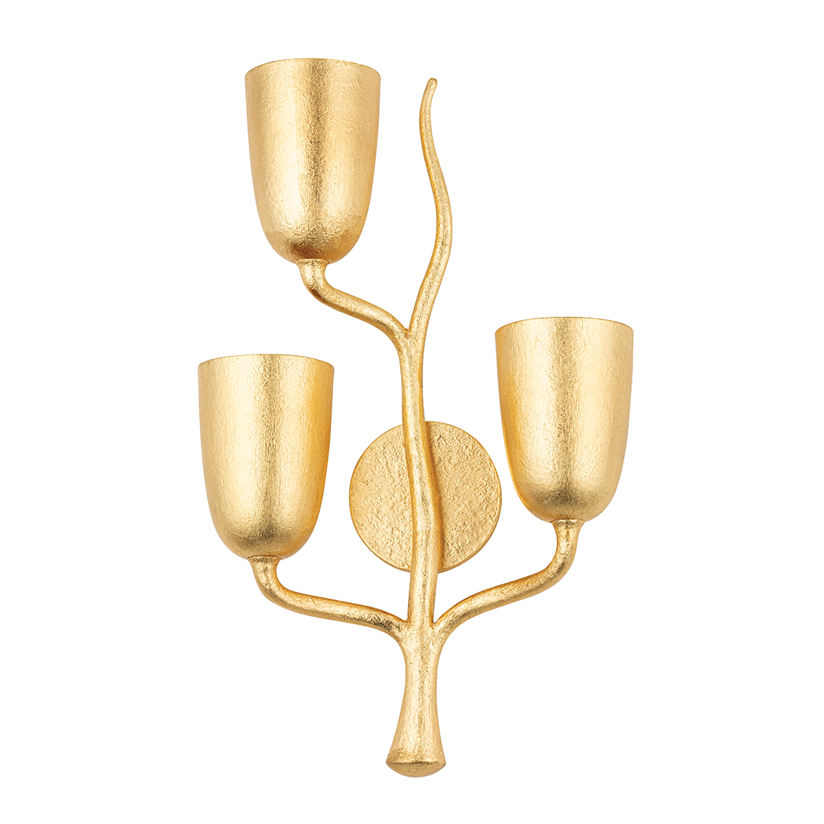 Vine Wall Sconce with Gold Leaf Finish
