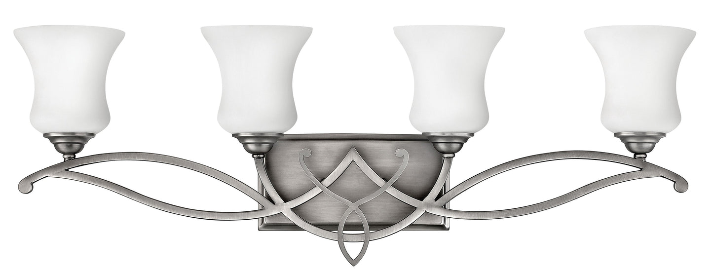 Brooke Large Four Light Vanity In Brushed Nickel Finish