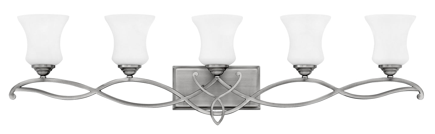 Brooke Extra Large Five Light Vanity In Brushed Nickel Finish
