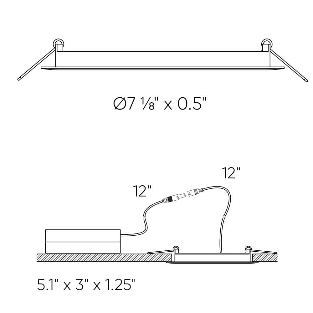 6" recessed panel, 5CCT, 2hrs Fire rated