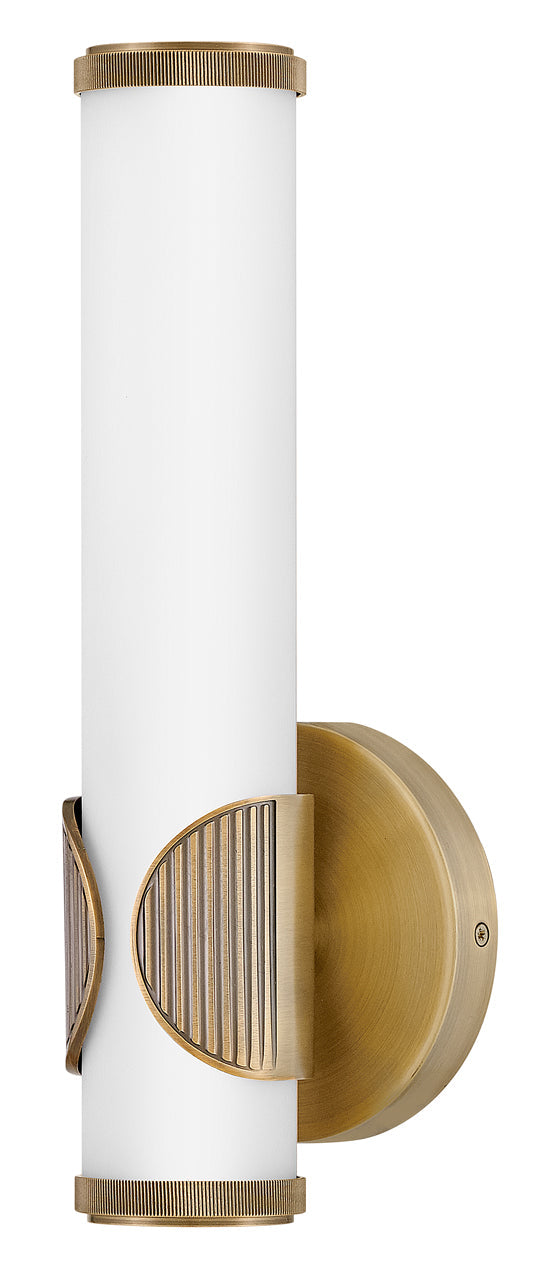 Femi Medium LED Sconce In Light Brass Finish