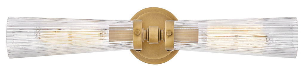 Jude Medium Two Light Vanity In Light Brass Finish