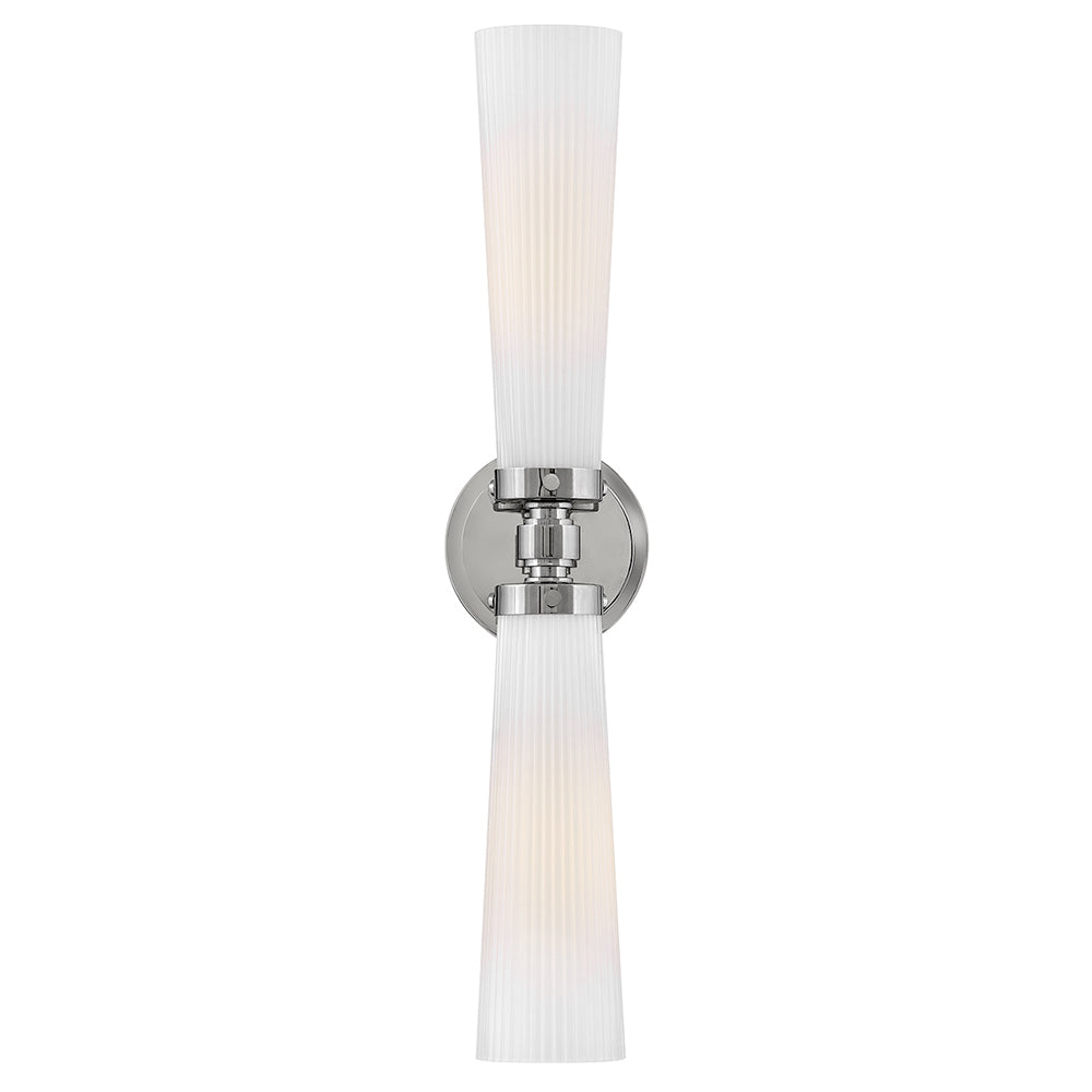Jude Medium Two Light Vanity In Polished Nickel Finish