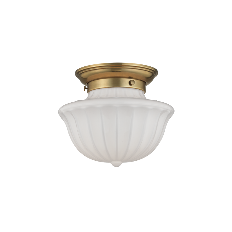 Dutchess Flush Mount with Aged Brass Finish