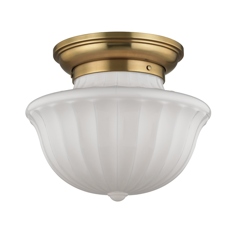 Dutchess Flush Mount with Aged Brass Finish