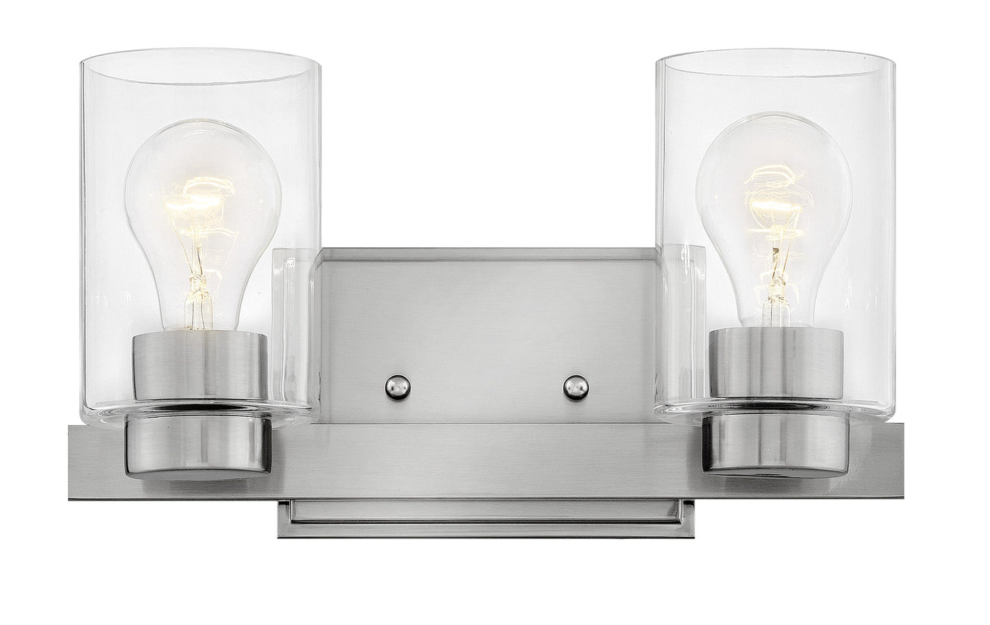 Miley Small Two Light Vanity In Brushed Nickel Finish