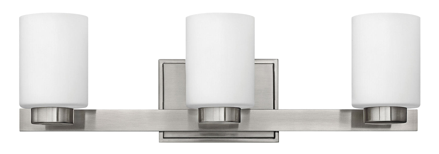Miley Medium Three Light Vanity In Brushed Nickel Finish
