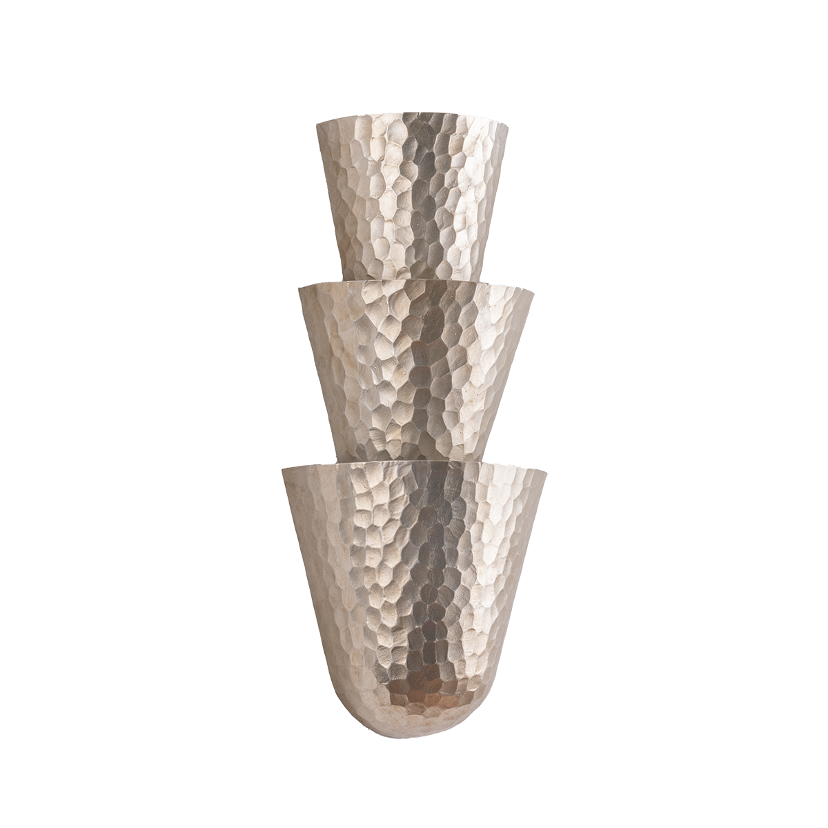 BUCHAREST Wall Sconce In WARM SILVER LEAF Finish