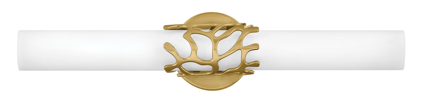 Lyra Medium LED Vanity In Light Brass Finish