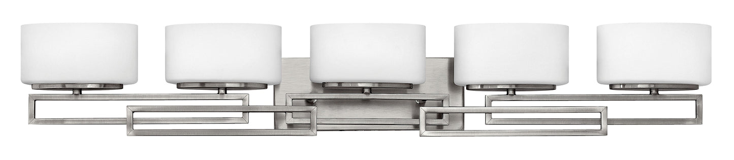 Lanza Extra Large Five Light Vanity In Brushed Nickel Finish