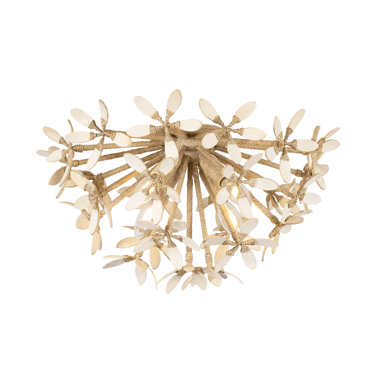 CORFU Semi Flush In Ivory Coco Finish
