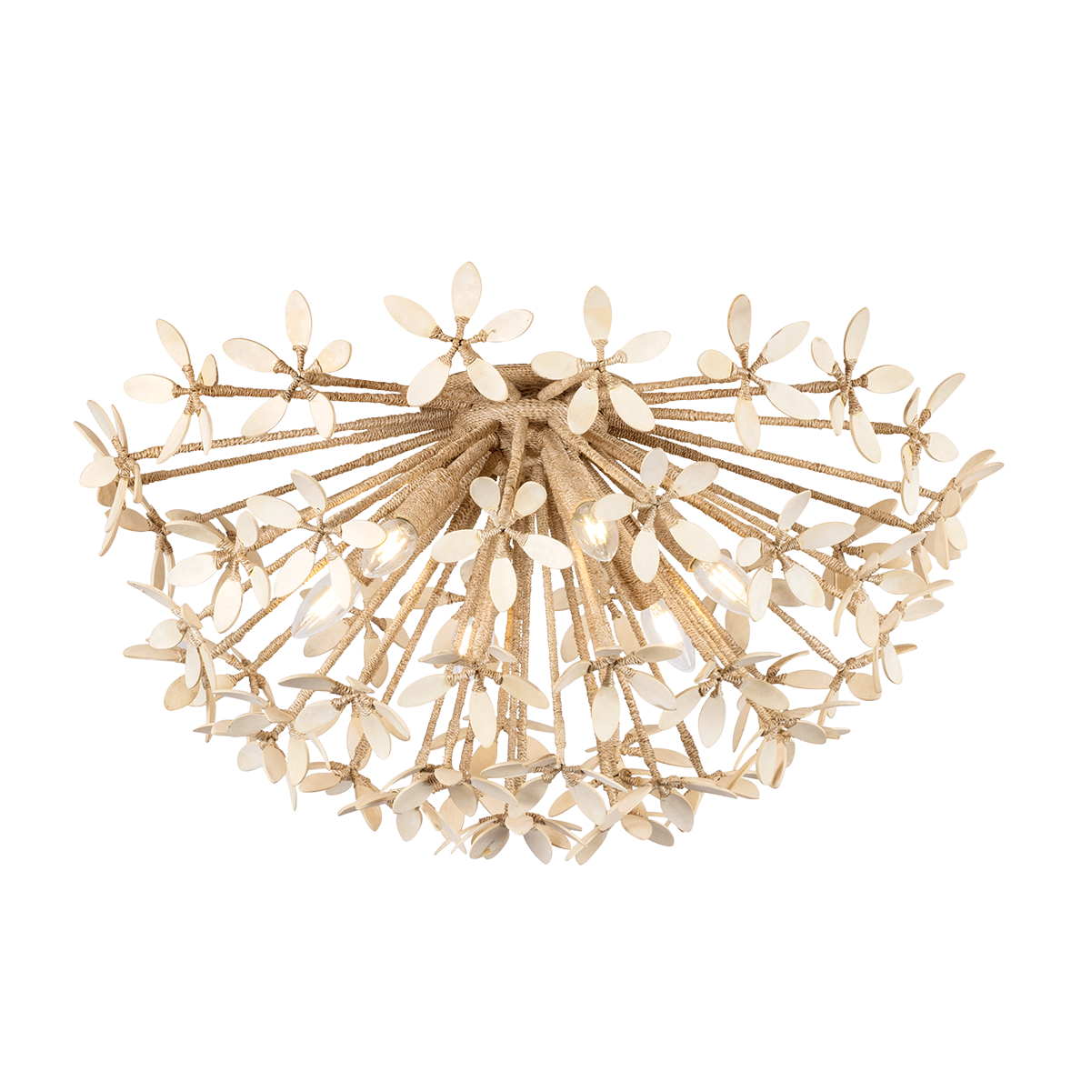 CORFU Semi Flush In Ivory Coco Finish