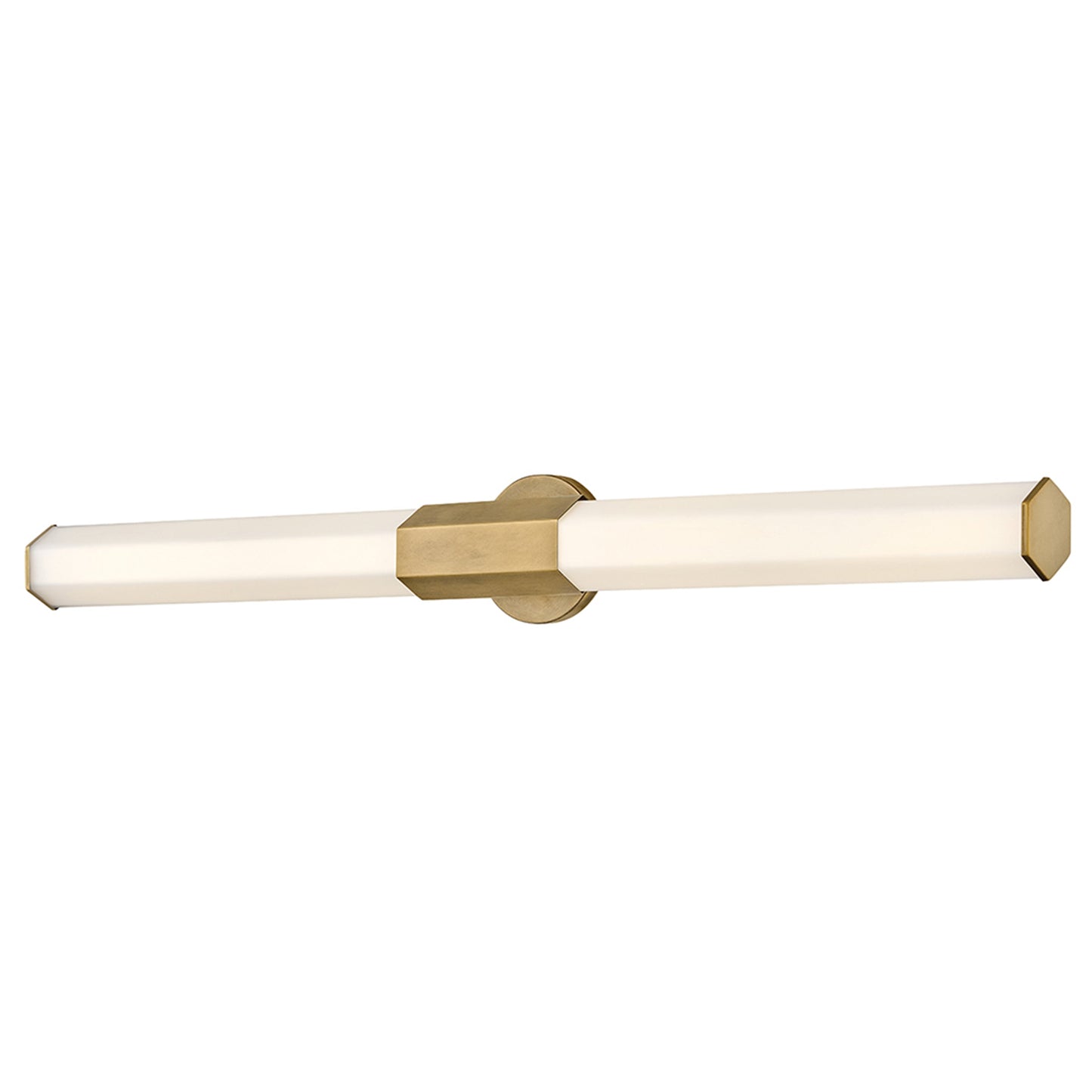 Facet Extra Large LED Vanity In Light Brass Finish