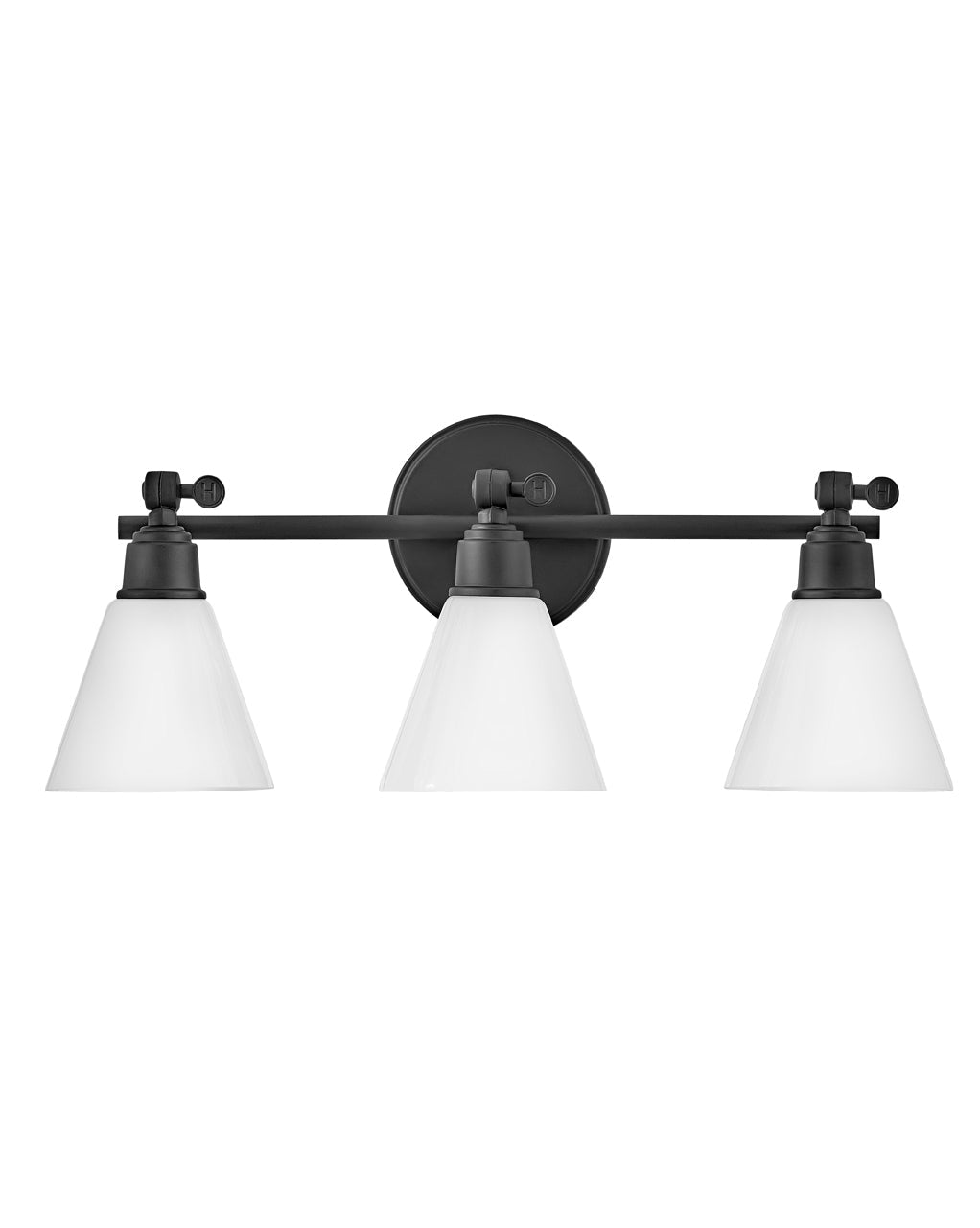 Arti Medium Adjustable Three Light Vanity In Black Finish