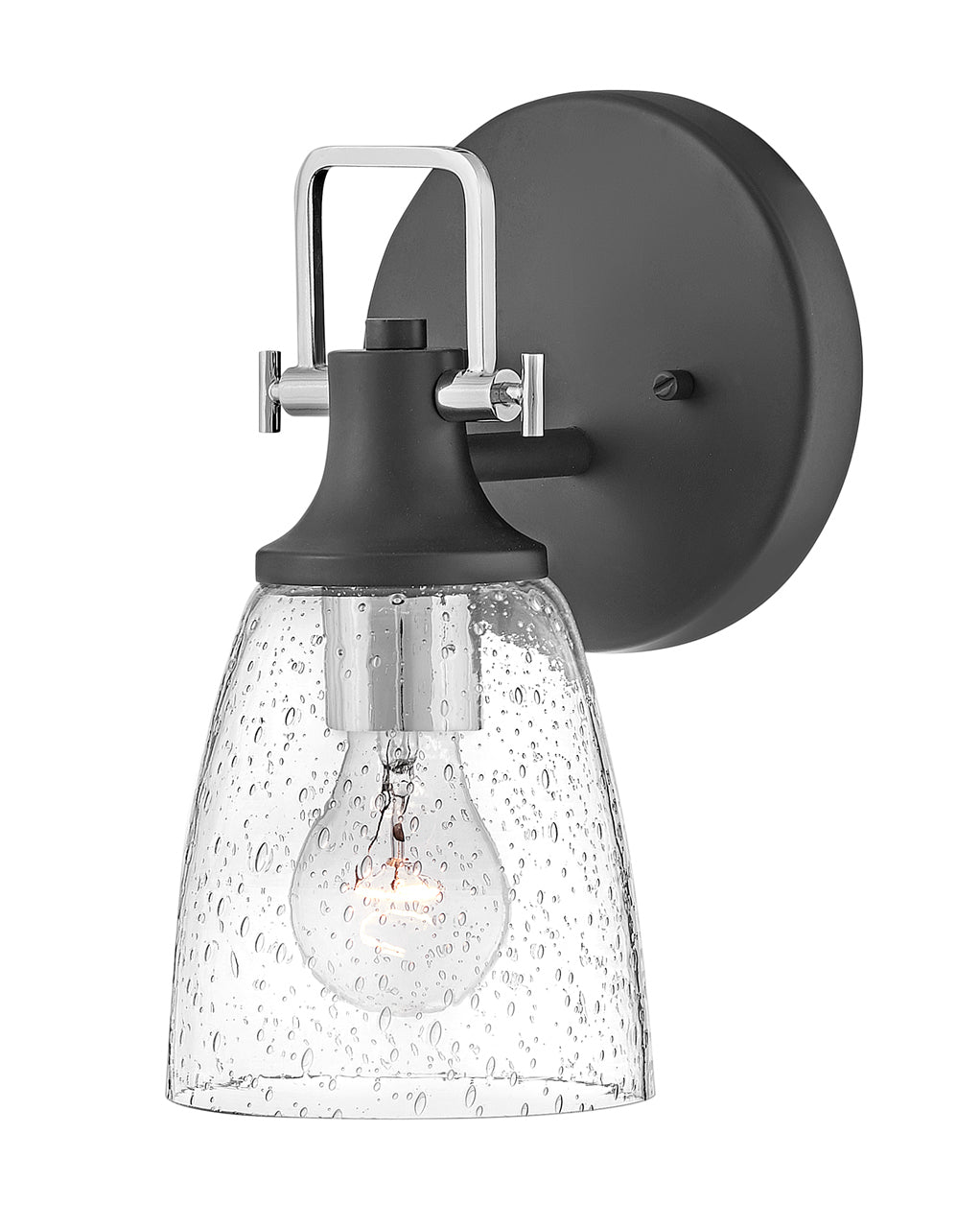 Easton Medium Single Light Vanity In Black Finish