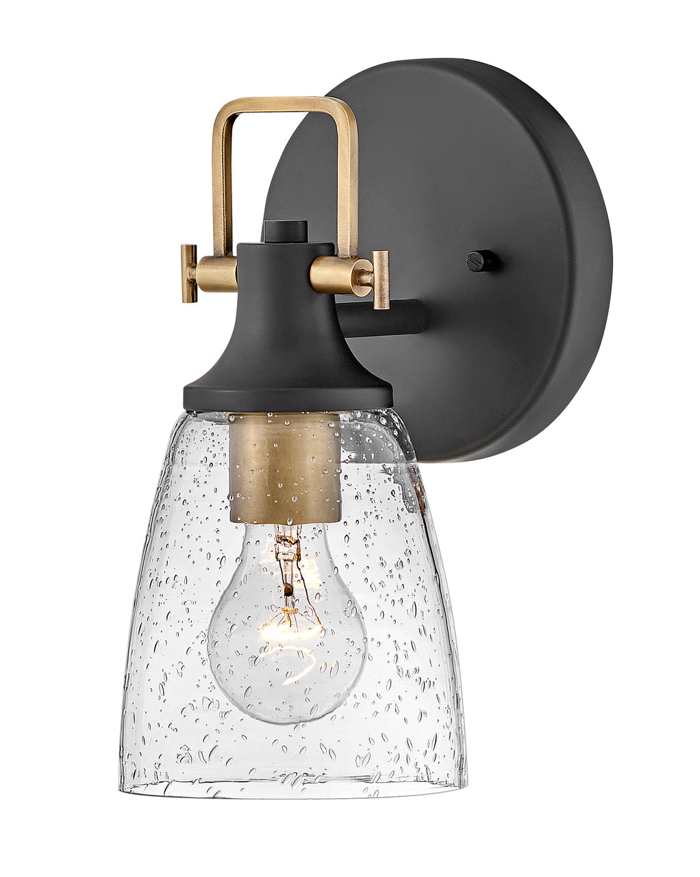 Easton Medium Single Light Vanity In Black Finish