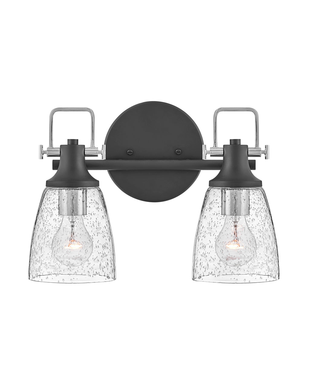Easton Small Two Light Vanity In Black Finish