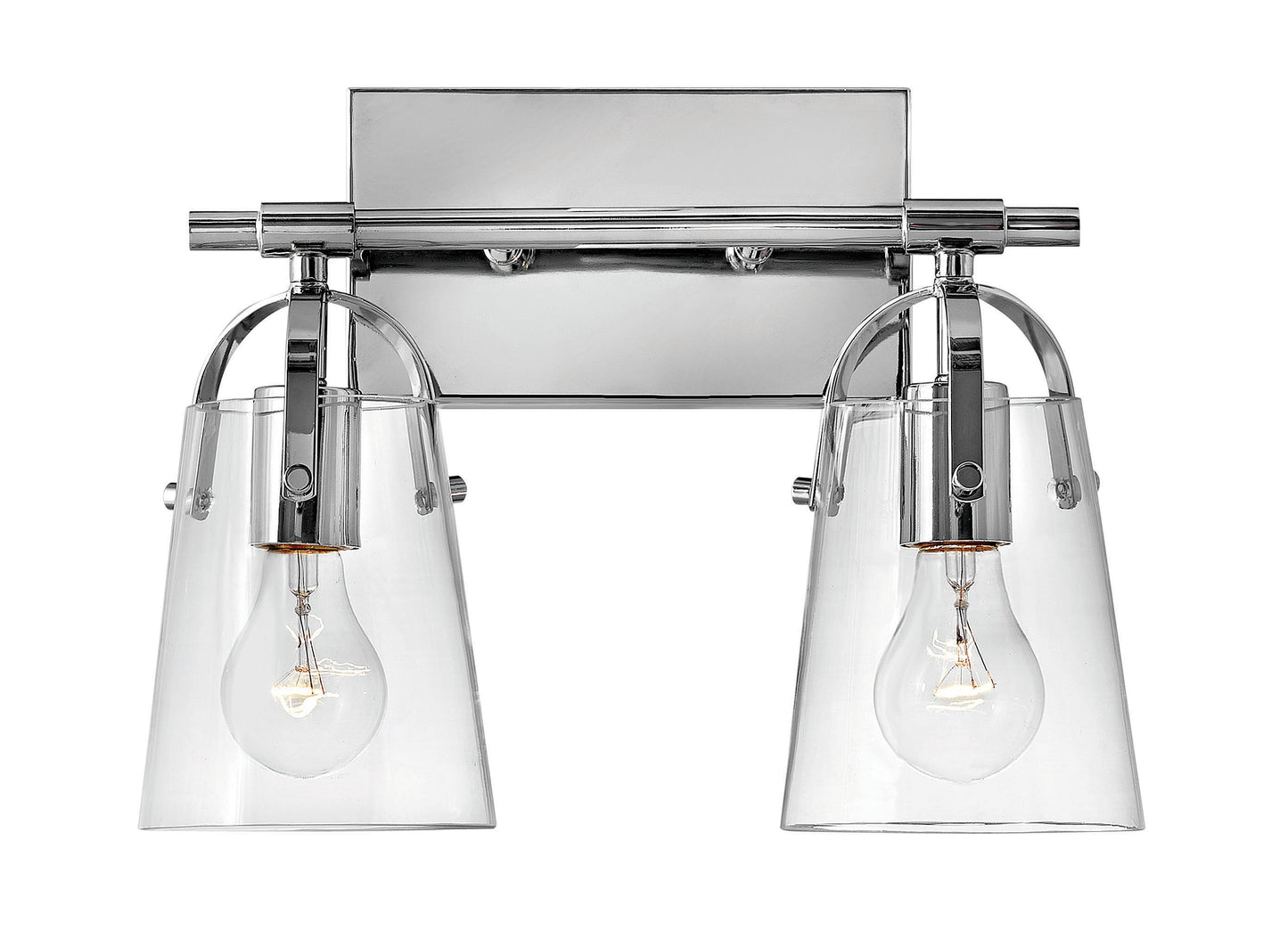 Foster Small Two Light Vanity In Chrome Finish