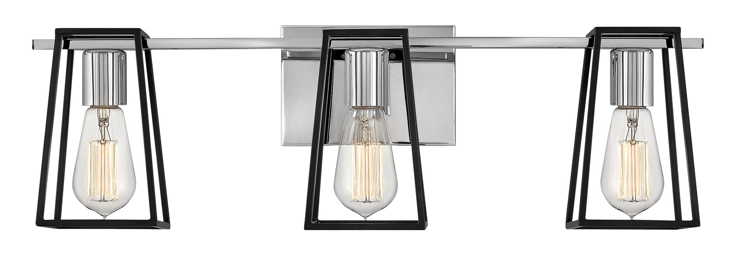 Filmore Medium Three Light Vanity In Chrome Finish