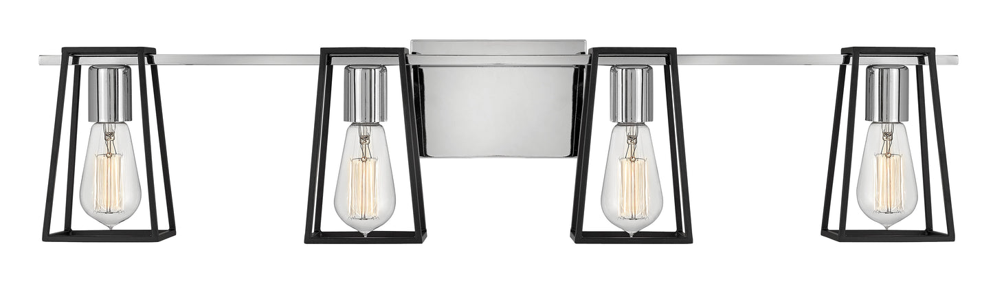 Filmore Large Four Light Vanity In Chrome Finish