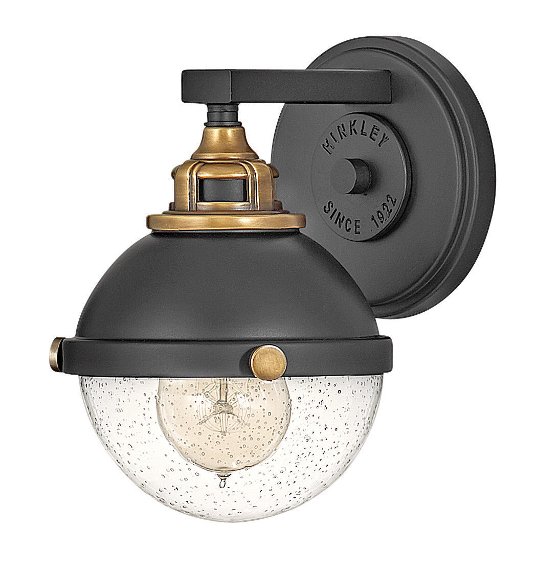 Fletcher Small Single Light Vanity In Black Finish