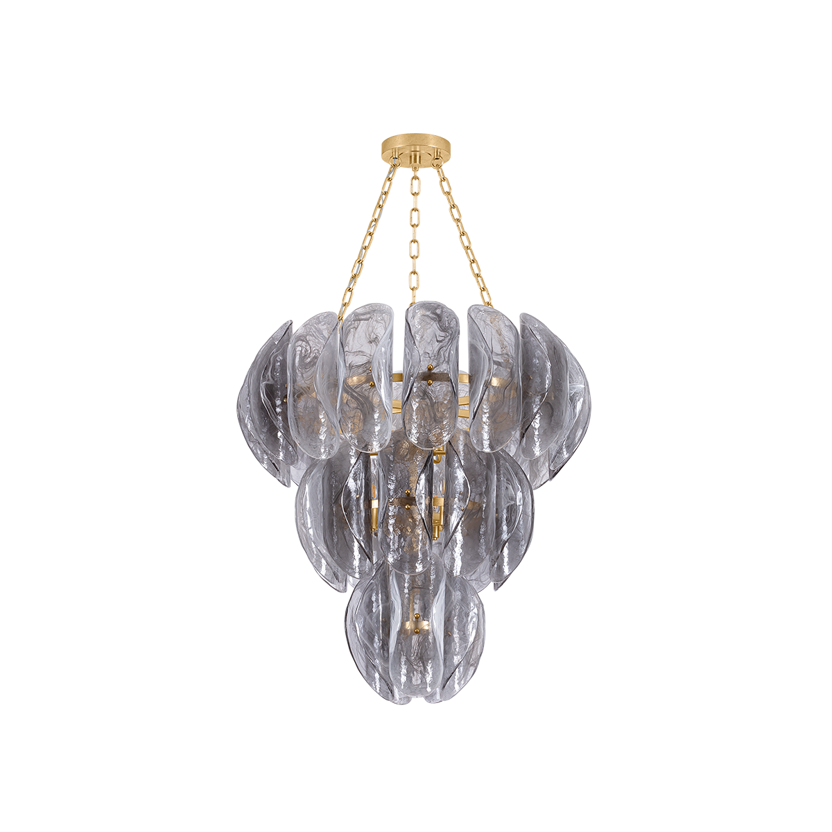 ANATASE Chandelier In VINTAGE GOLD LEAF Finish