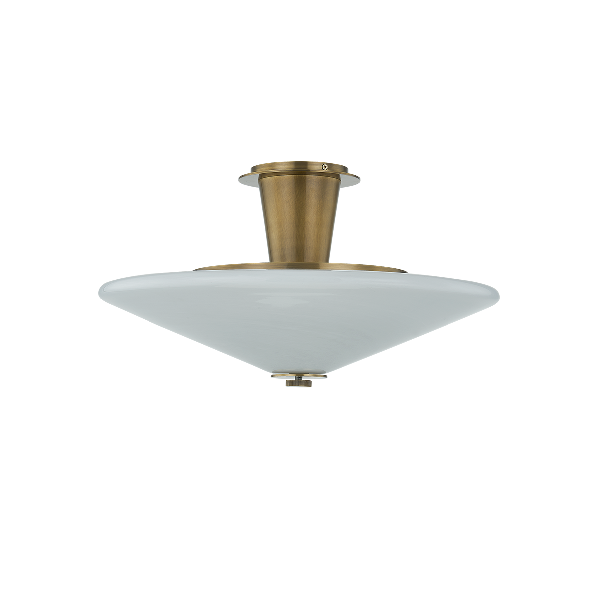 COLOGNE Flush Mount In VINTAGE BRASS Finish