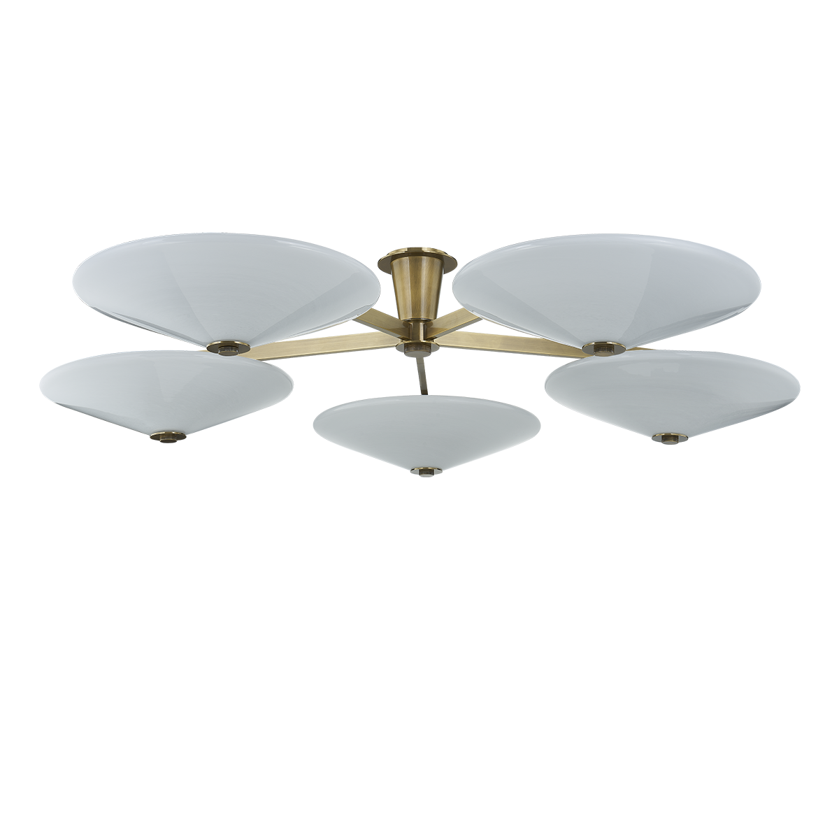 COLOGNE Flush Mount In VINTAGE BRASS Finish