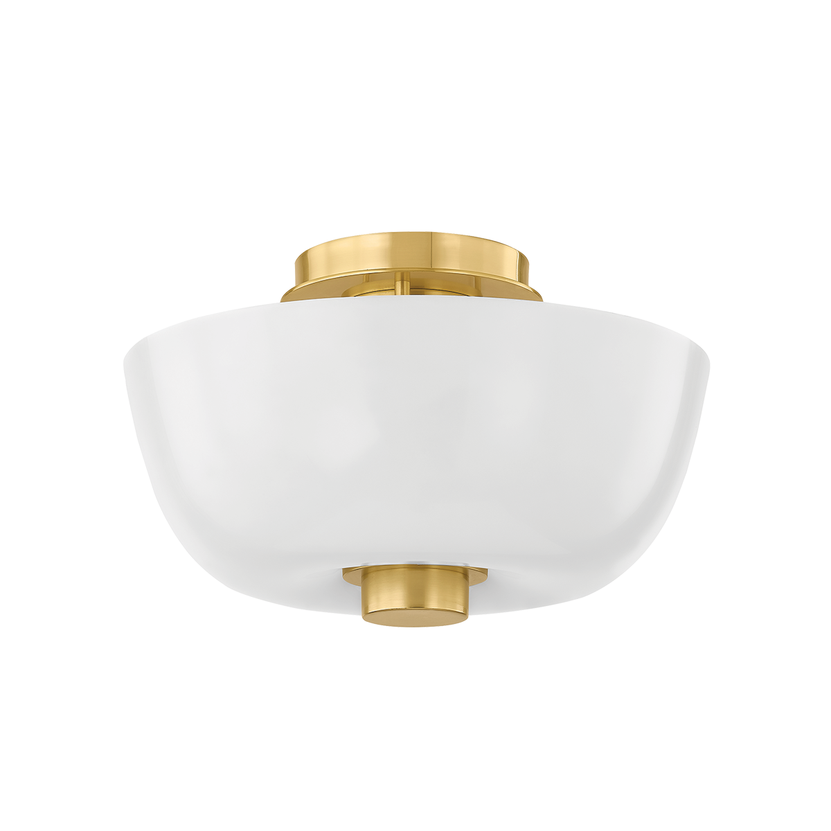 DOVE Flush Mount with Aged Brass Finish