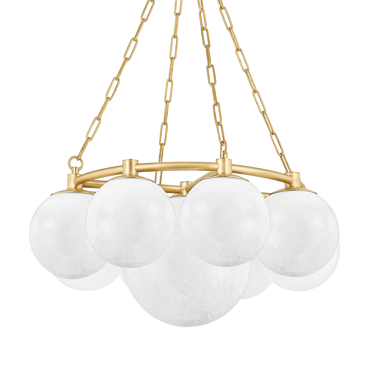 THORNWOOD Chandelier with Aged Brass Finish