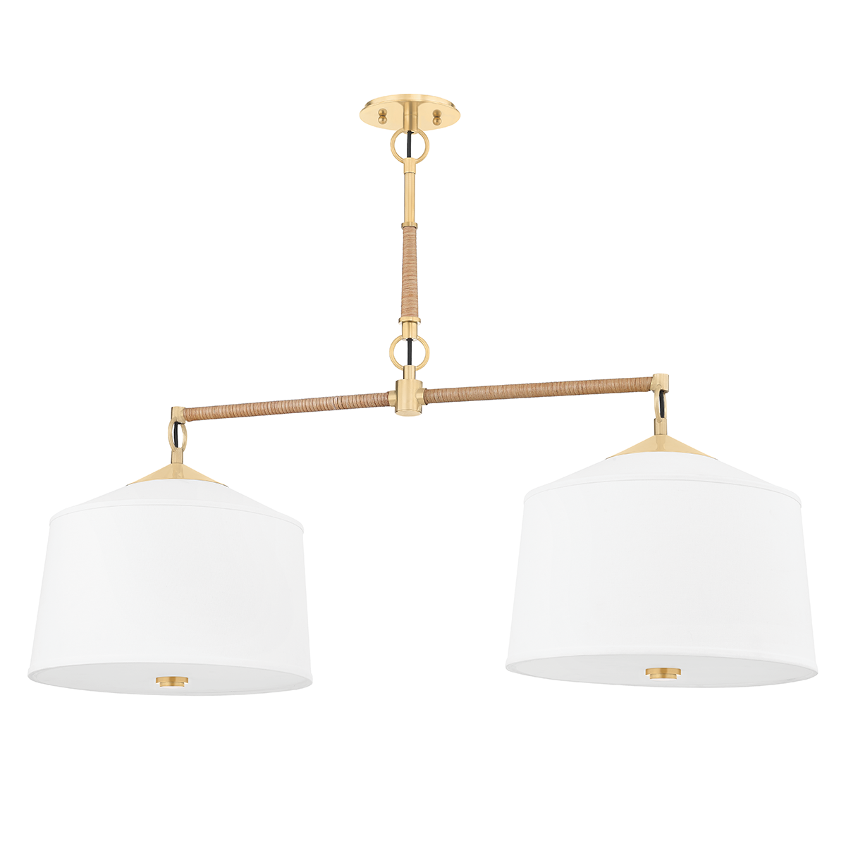 White Plains Linear with Aged Brass Finish