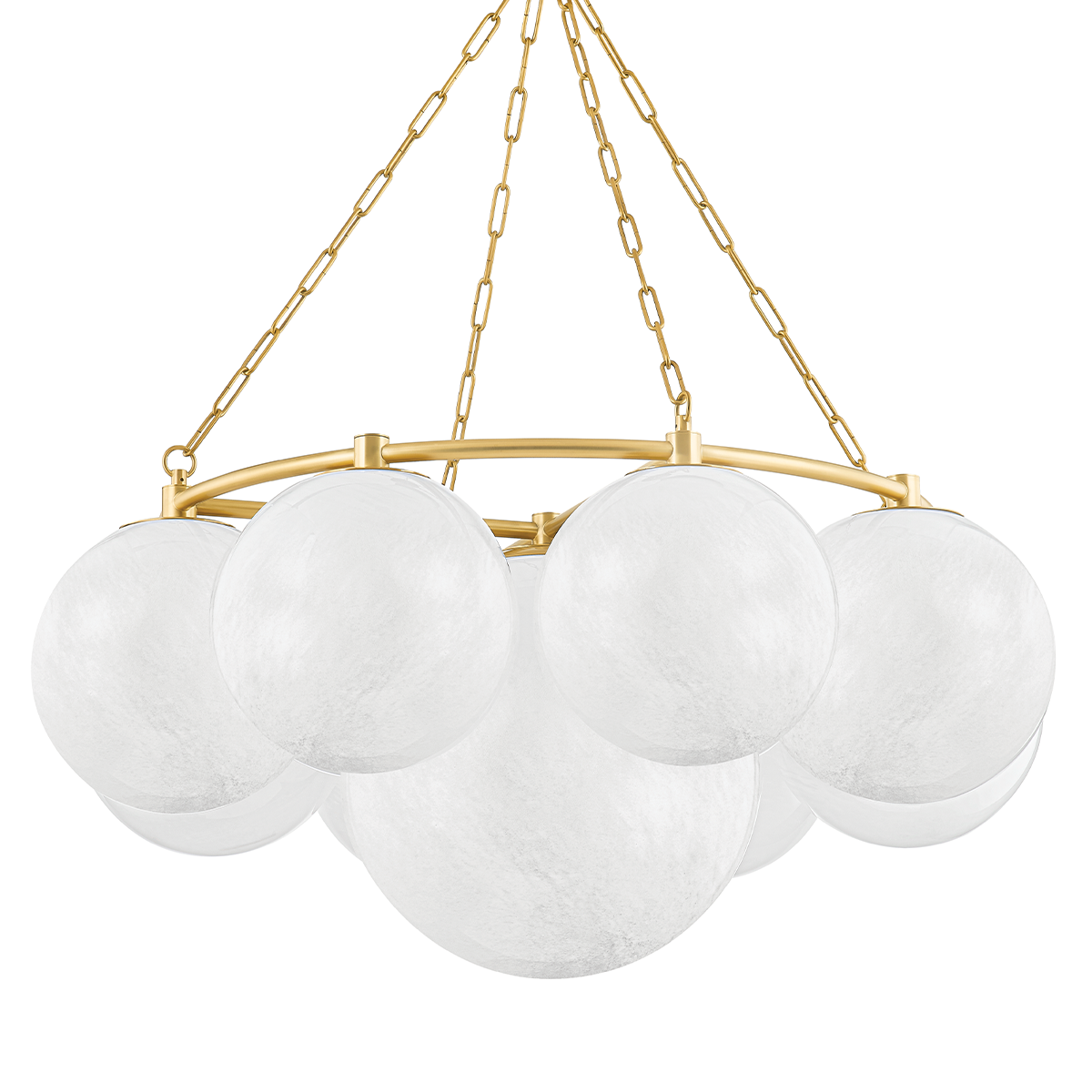 THORNWOOD Chandelier with Aged Brass Finish