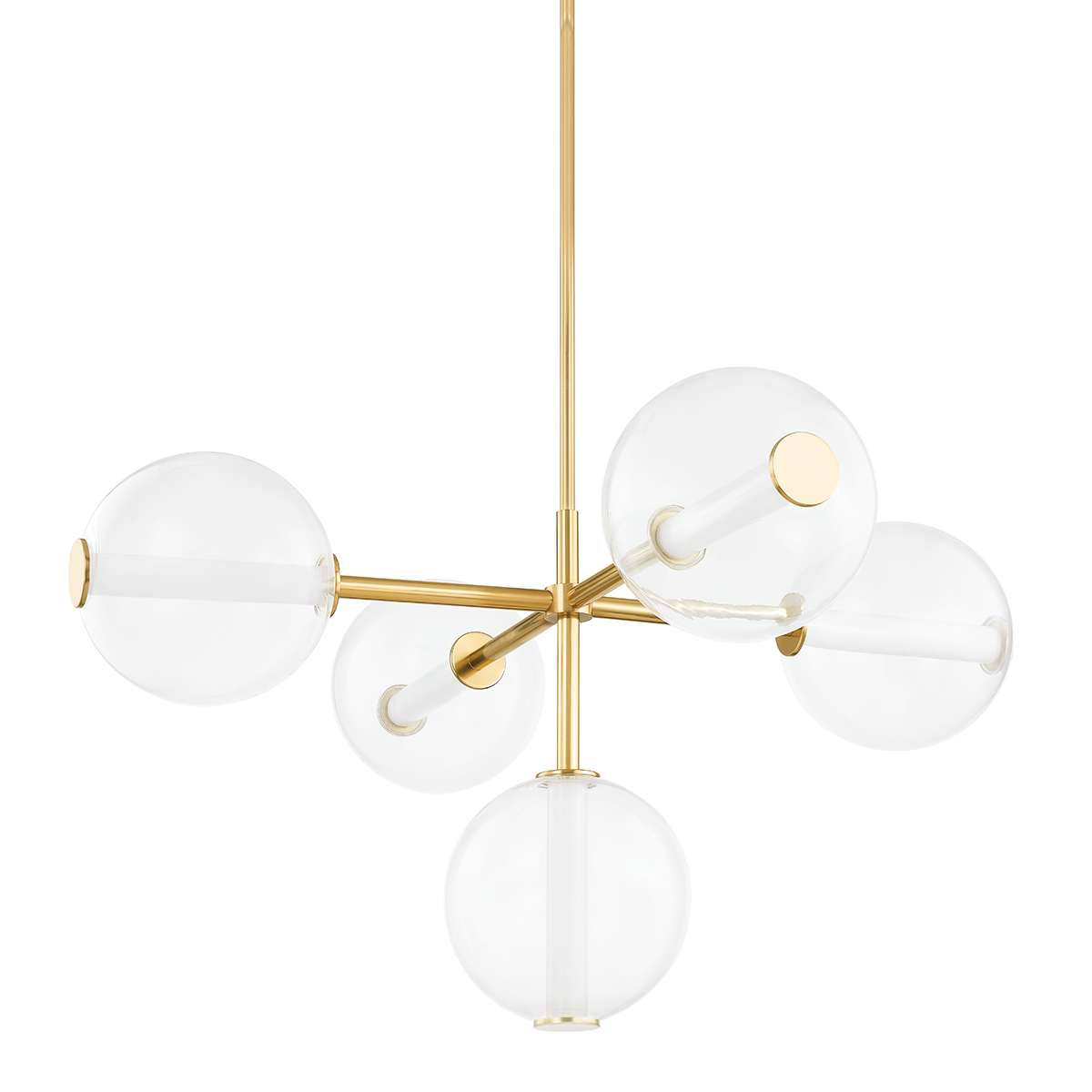 RICHFORD Chandelier with Aged Brass Finish