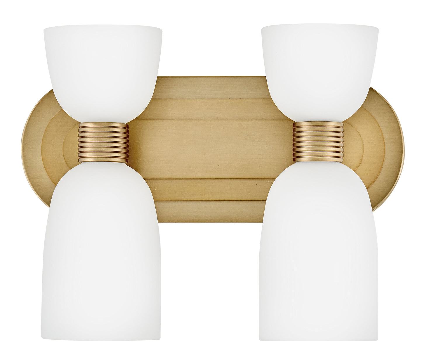 Tallulah Small Two Light Vanity In Light Brass Finish