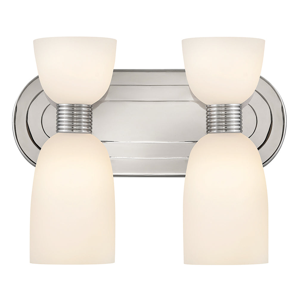Tallulah Small Two Light Vanity In Polished Nickel Finish