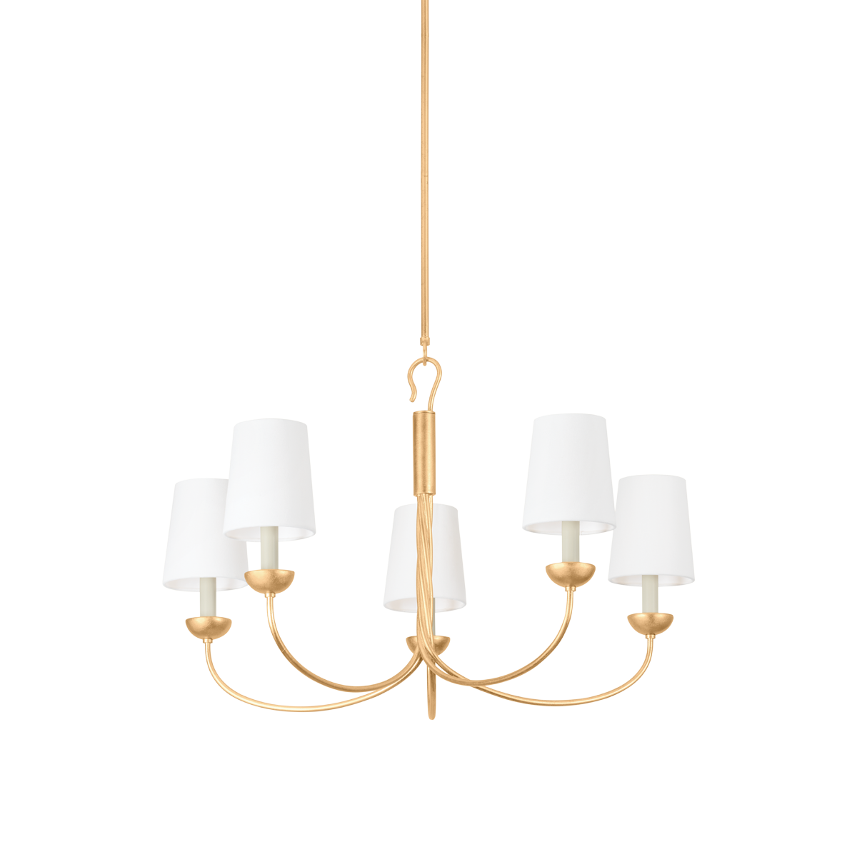 MONTPELIER Chandelier with Vintage Gold Leaf Finish