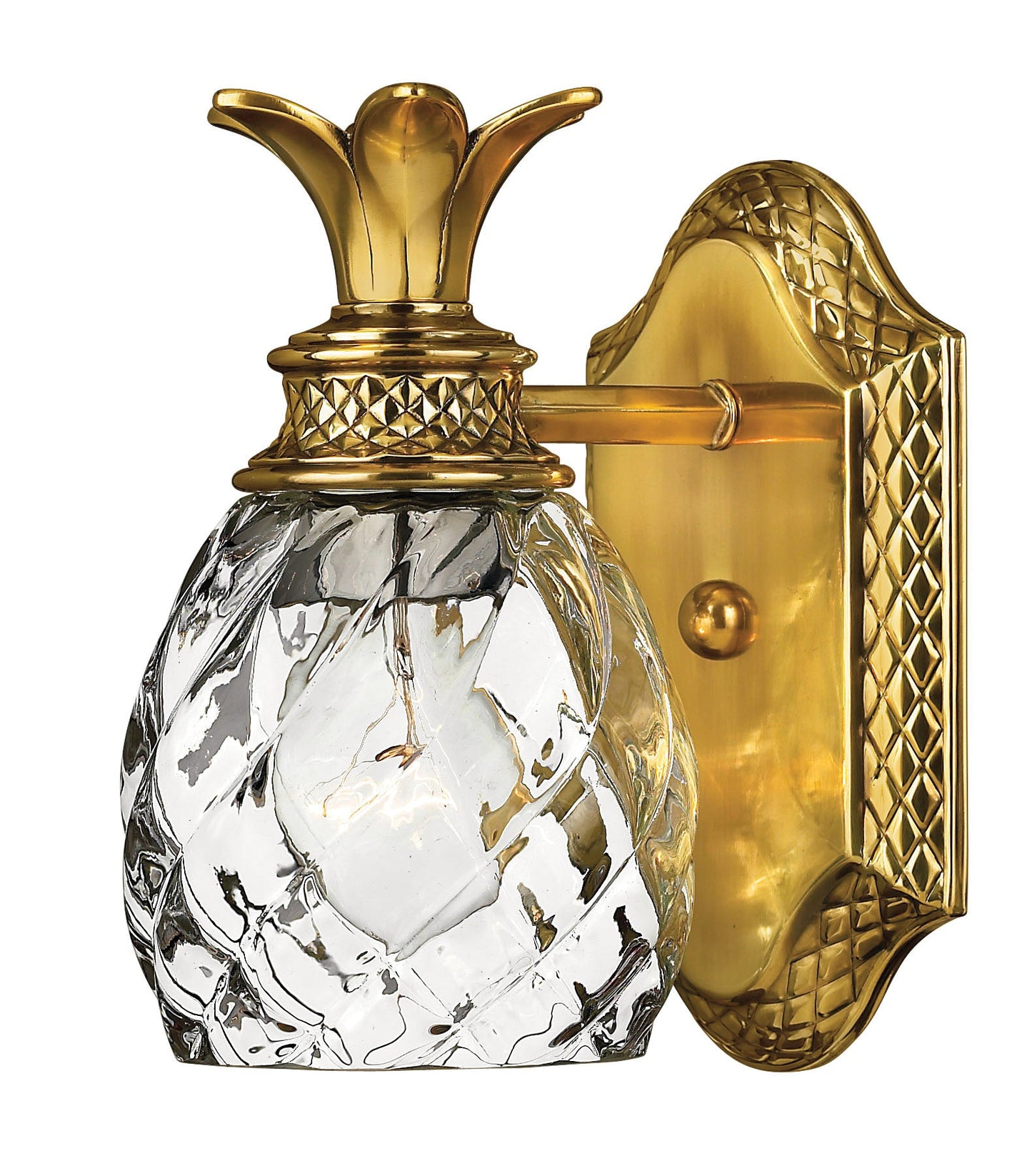 Plantation Small Single Light Vanity In Gold Finish