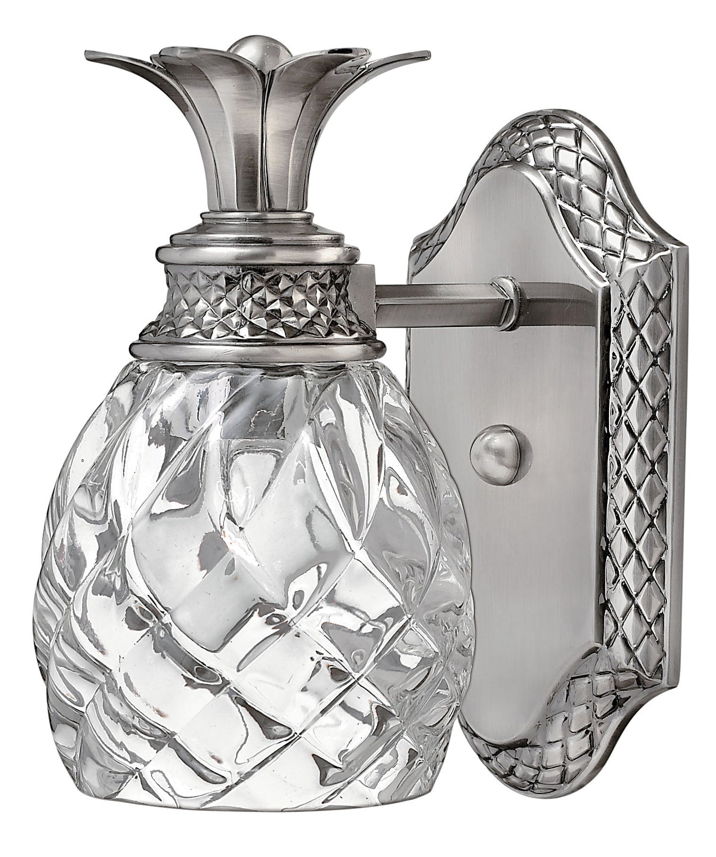 Plantation Small Single Light Vanity In Brushed Nickel Finish