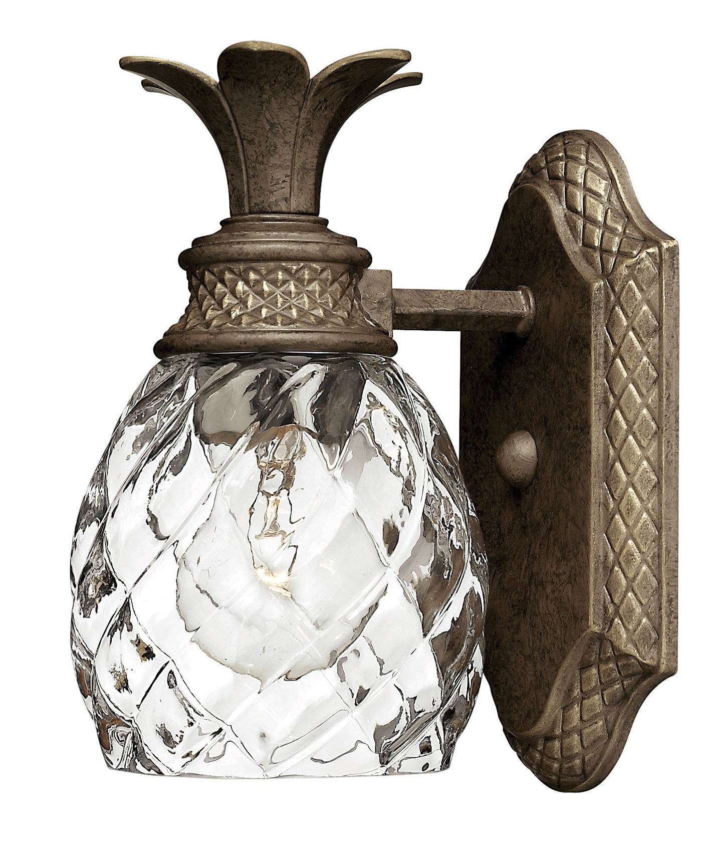 Plantation Small Single Light Sconce In Light Bronze Finish