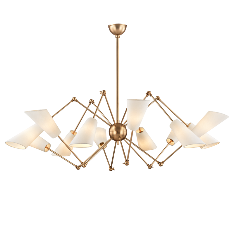 Buckingham Chandelier with Aged Brass Finish