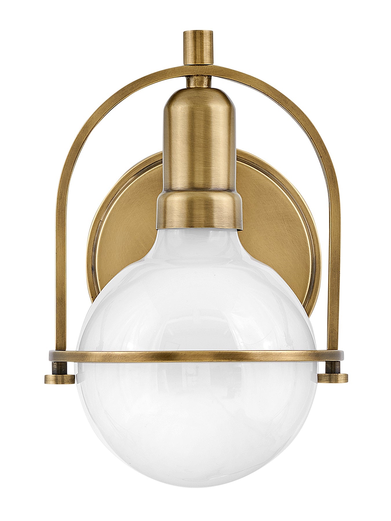 Somerset Small Single Light Vanity In Light Brass Finish