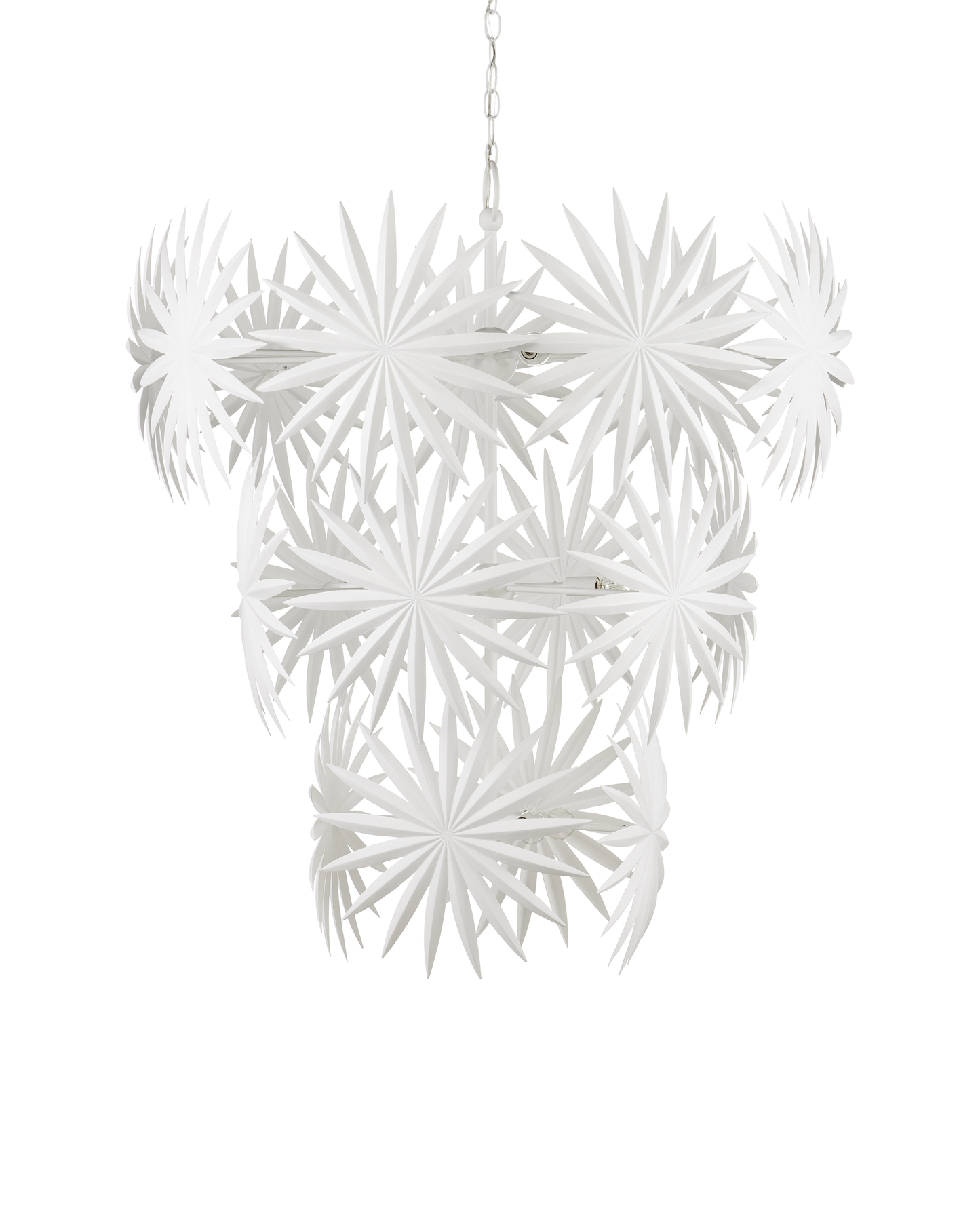 Bismarkia Large White Chandelier