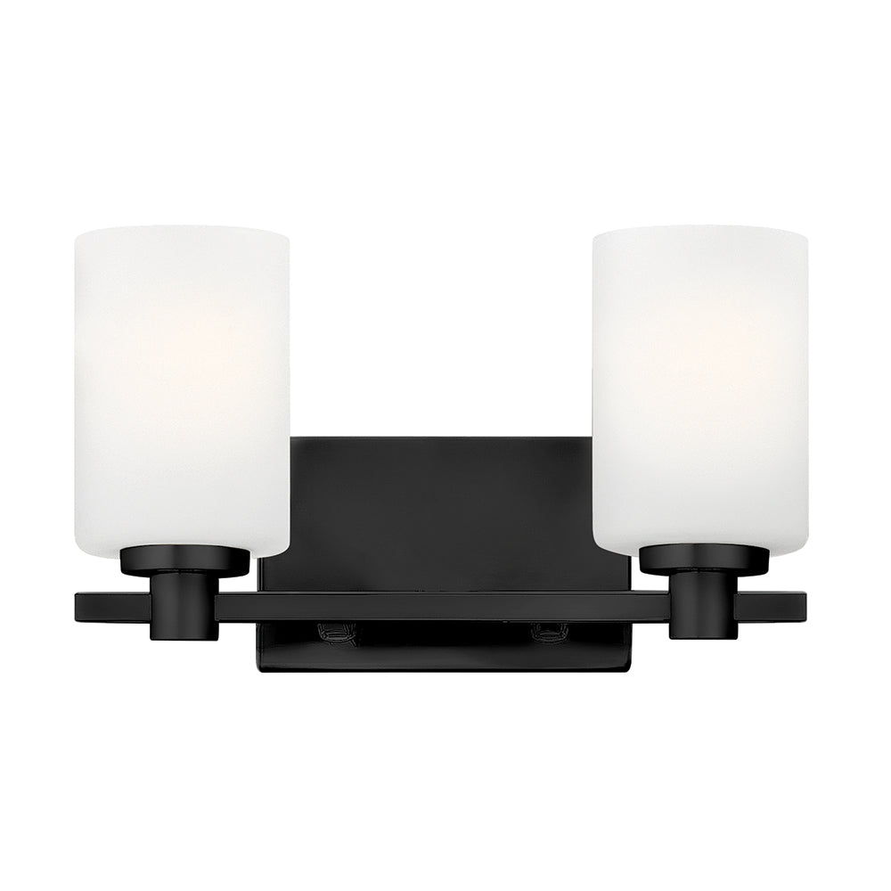 Karlie Small Two Light Vanity In Black Finish