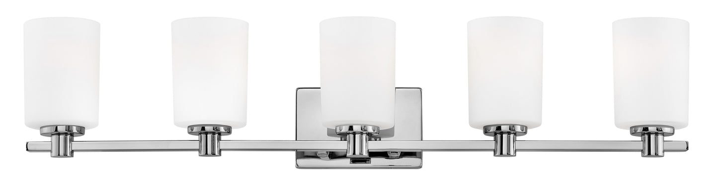 Karlie Extra Large Five Light Vanity In Chrome Finish