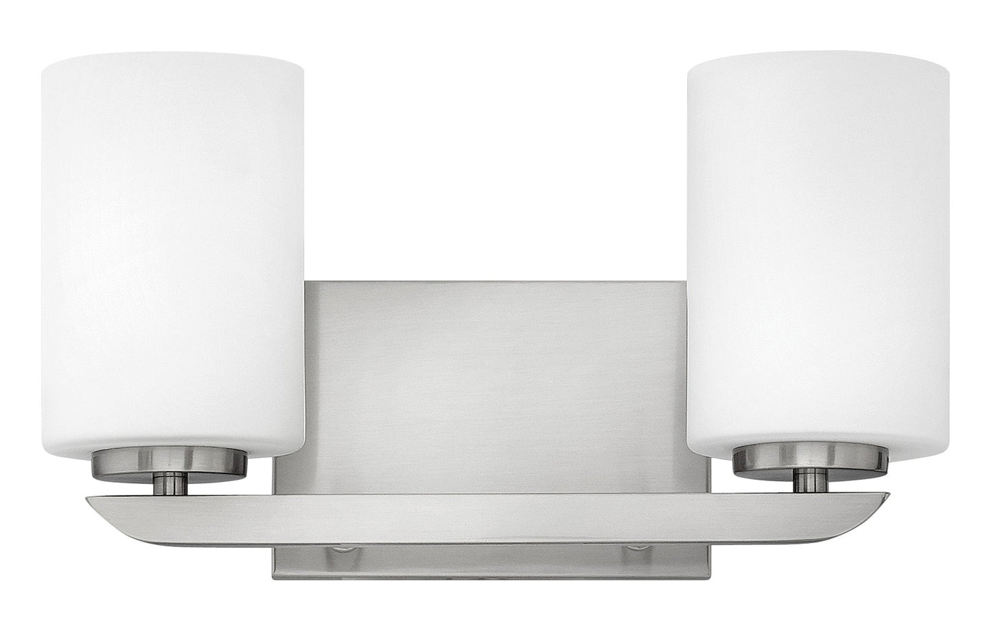 Kyra Small Two Light Vanity In Brushed Nickel Finish