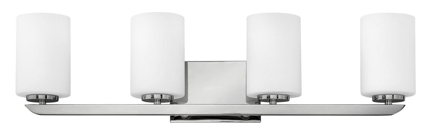 Kyra Large Four Light Vanity In Polished Nickel Finish