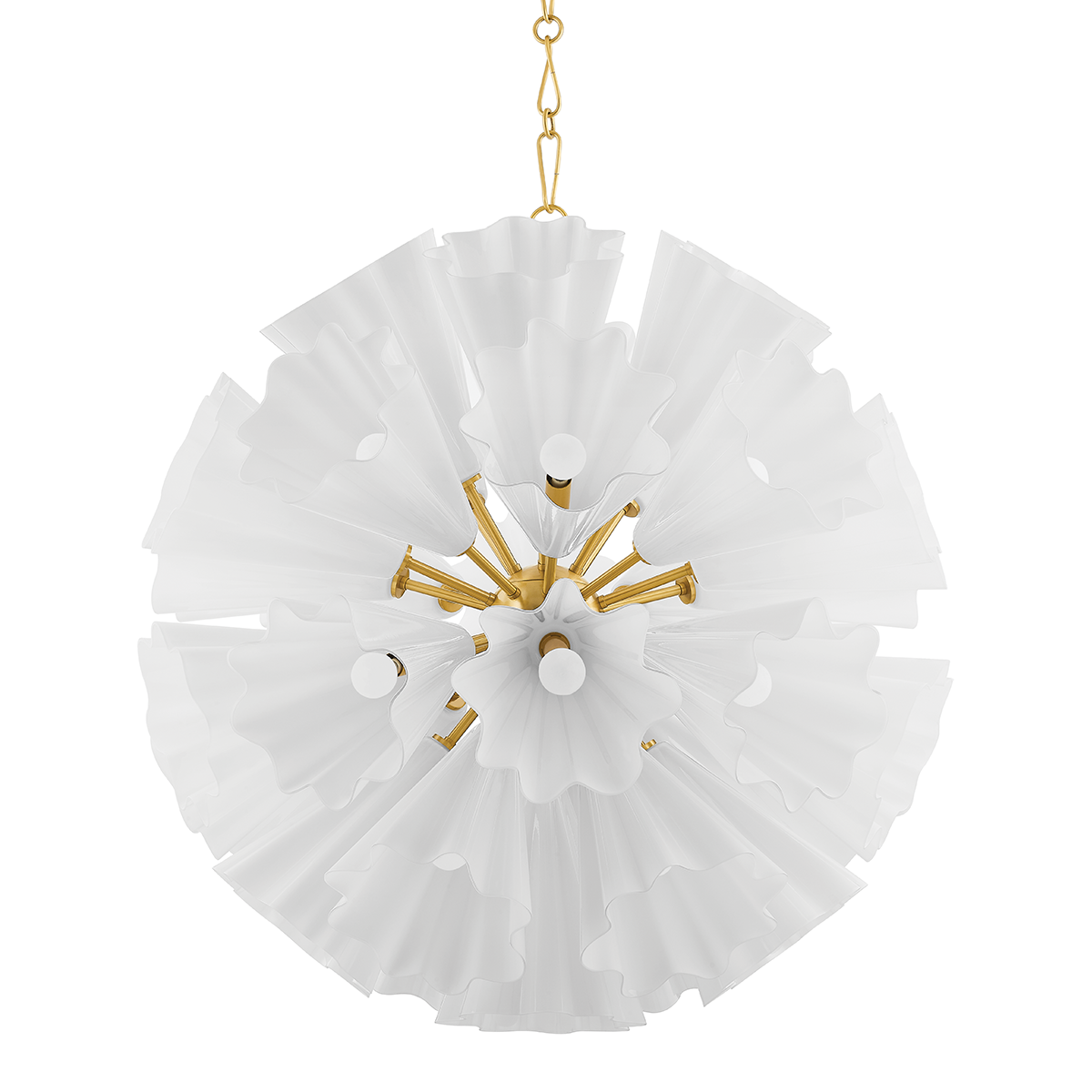 CAPRI Chandelier with Aged Brass Finish