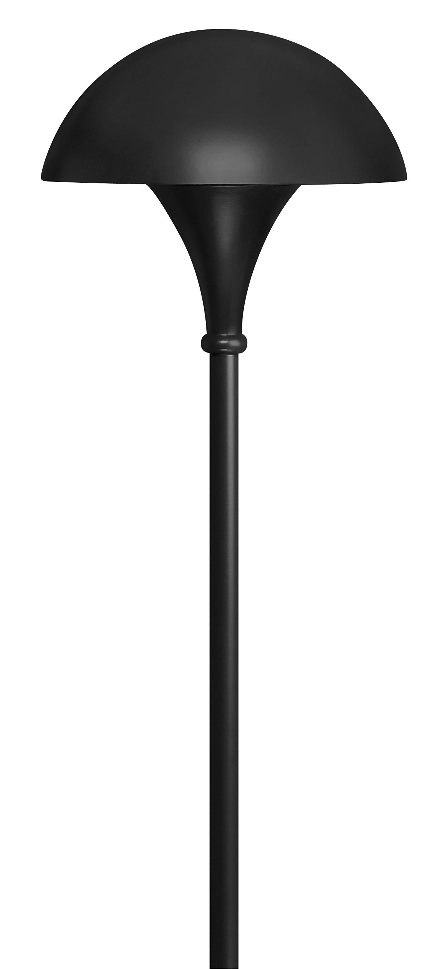 Mushroom 120V Path Light In Black Finish